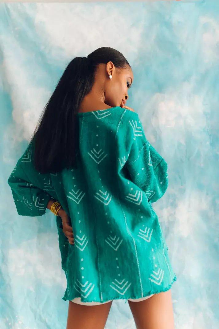 Abstract Bogolan Cloak( Pre - Order)#african_fabric_ghana#