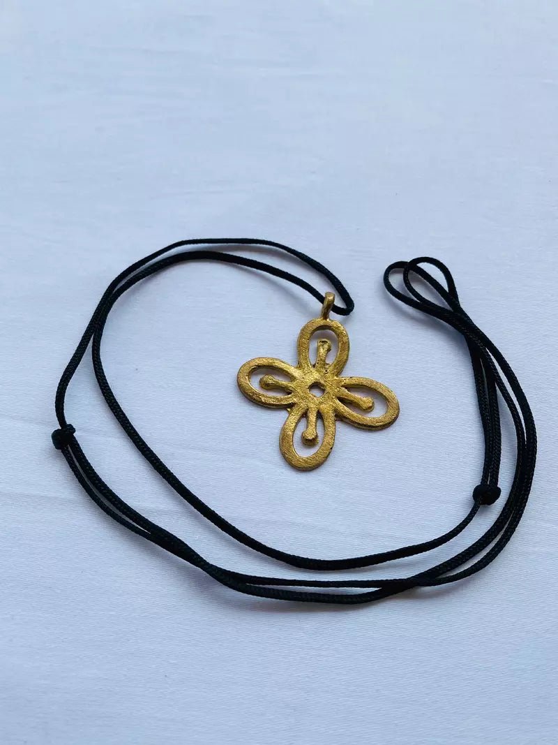 Bese Saka Brass Necklace#african_fabric_ghana#