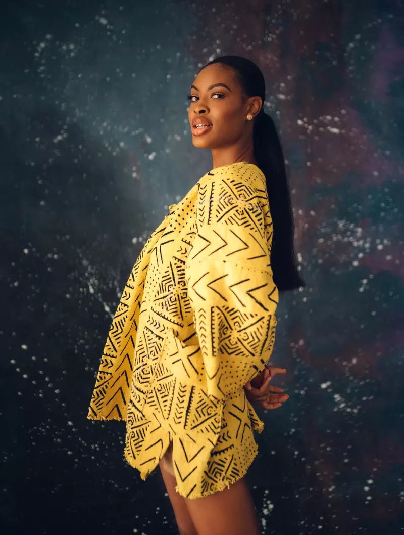 Birds In Bloom Bogolan Cloak( Pre - Order)#african_fabric_ghana#