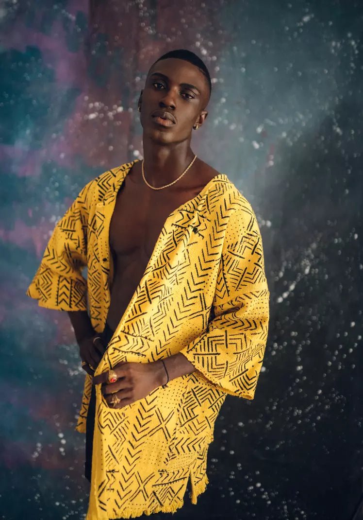 Birds In Bloom Bogolan Cloak( Pre - Order)#african_fabric_ghana#