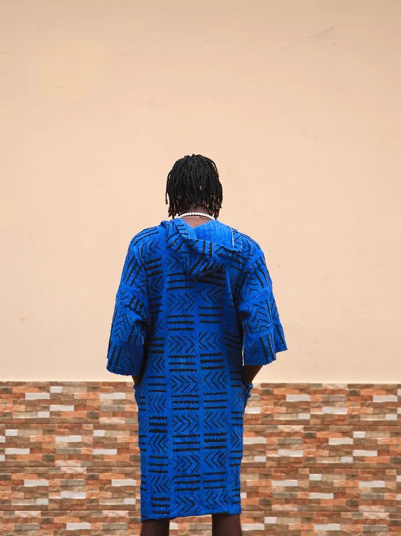 Bluebell Hooded Bogolan Cloak (Pre - Order)#african_fabric_ghana#