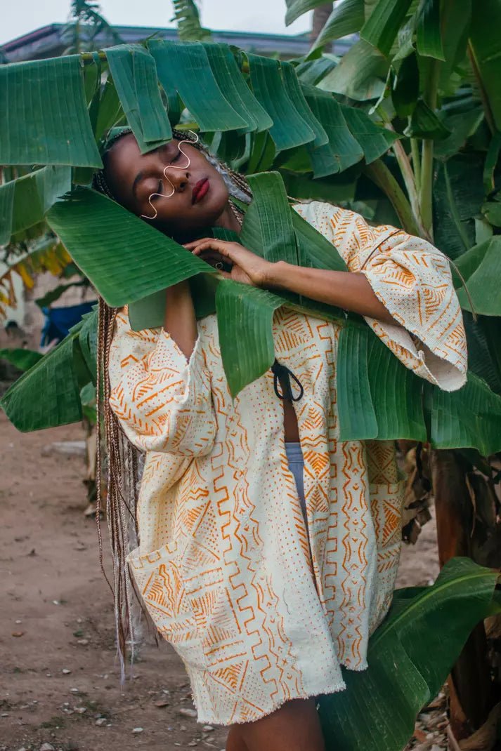 Cardamom Bogolan Cloak (Pre - Order)#african_fabric_ghana#