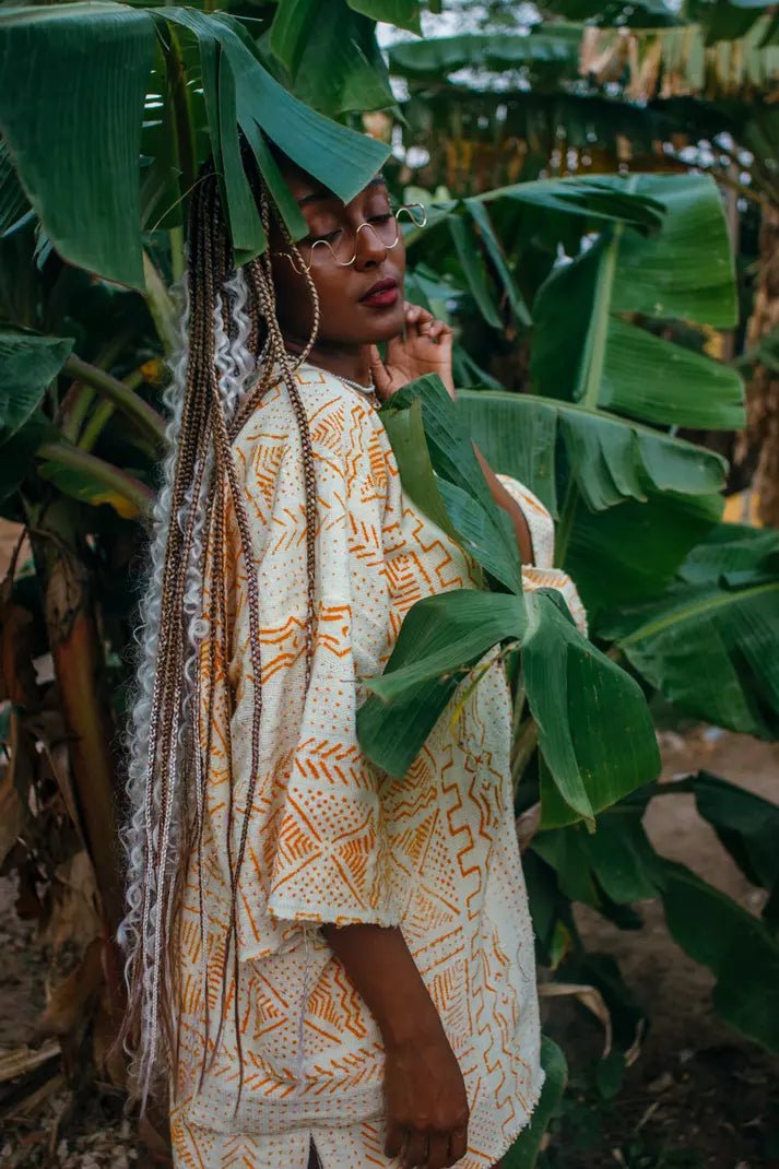 Cardamom Bogolan Cloak (Pre - Order)#african_fabric_ghana#