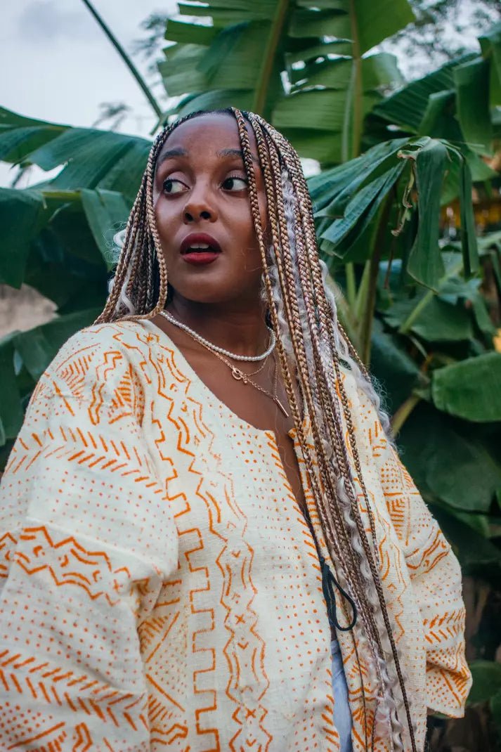 Cardamom Bogolan Cloak (Pre - Order)#african_fabric_ghana#