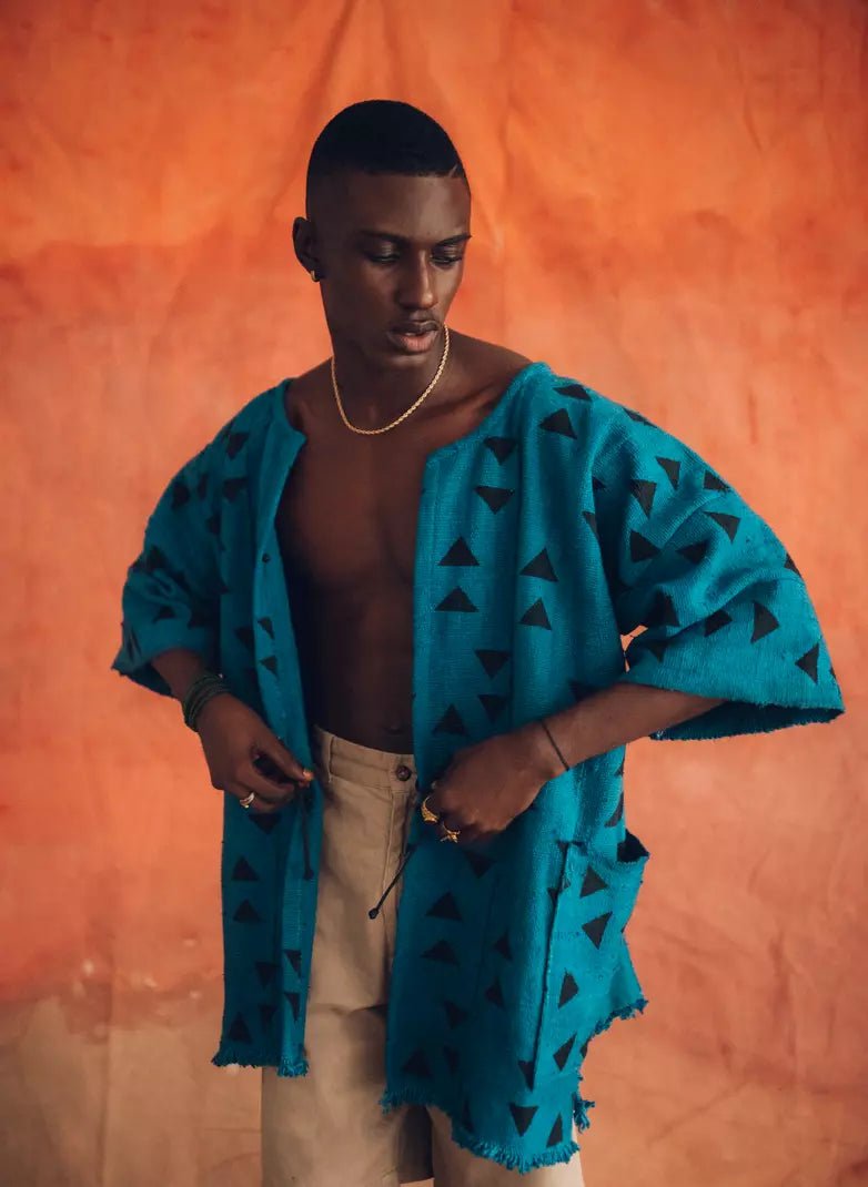 Circles Bogolan Cloak#african_fabric_ghana#