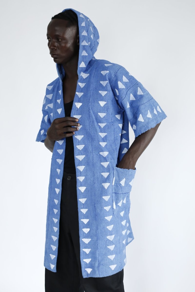 Cloud Hooded Bogolan Cloak#african_fabric_ghana#