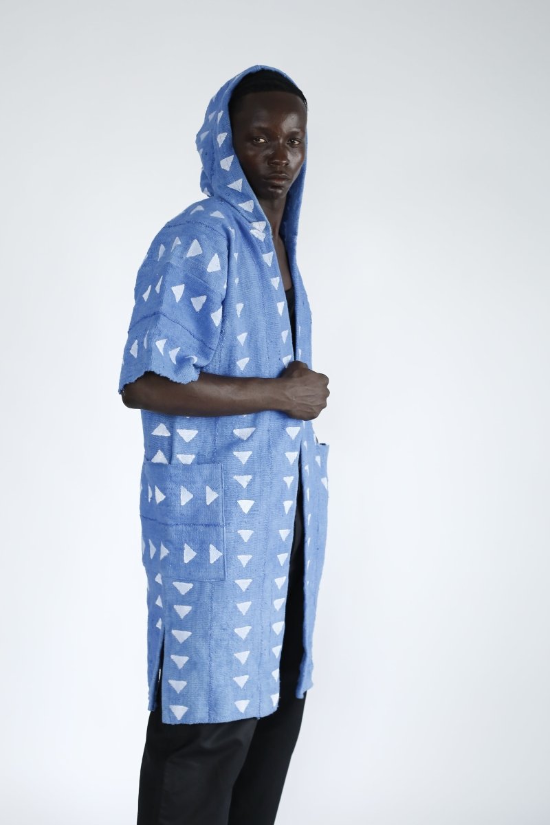 Cloud Hooded Bogolan Cloak#african_fabric_ghana#