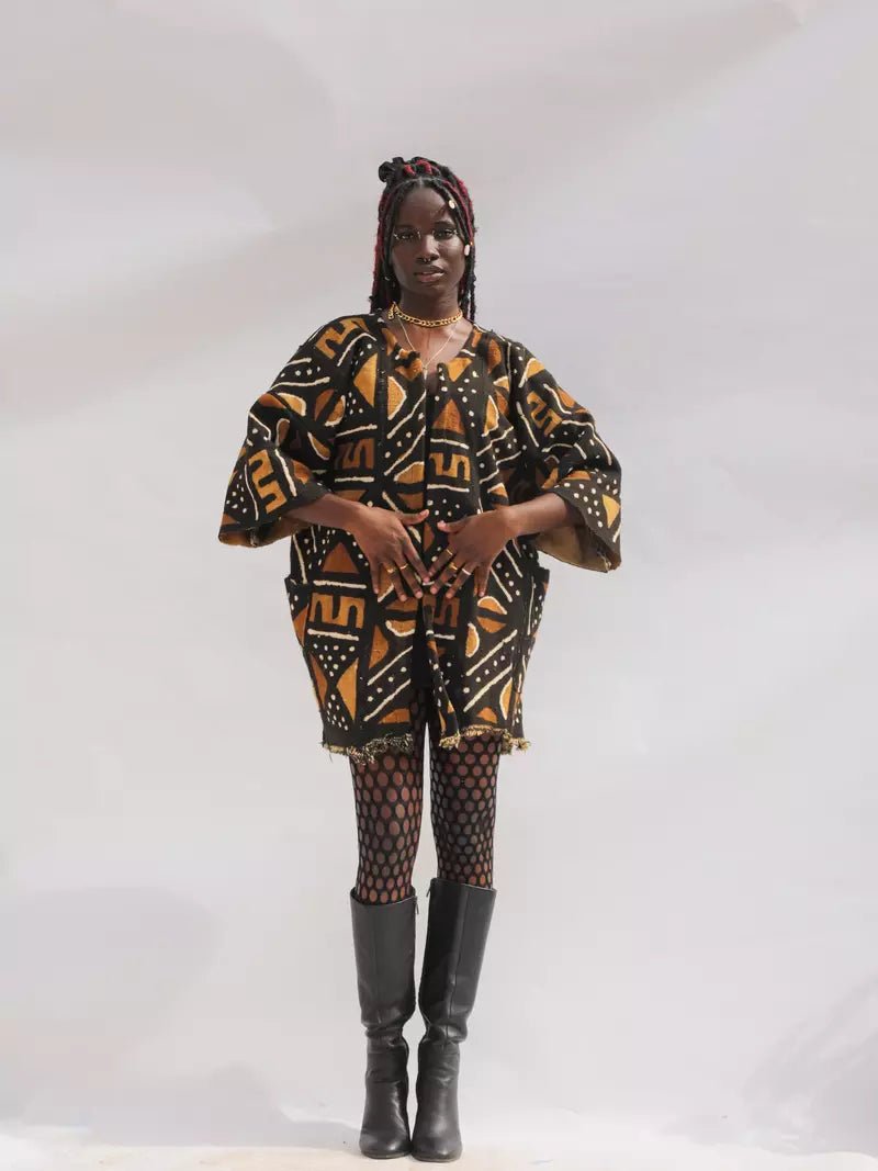 Cut Me Bogolan Cloak#african_fabric_ghana#