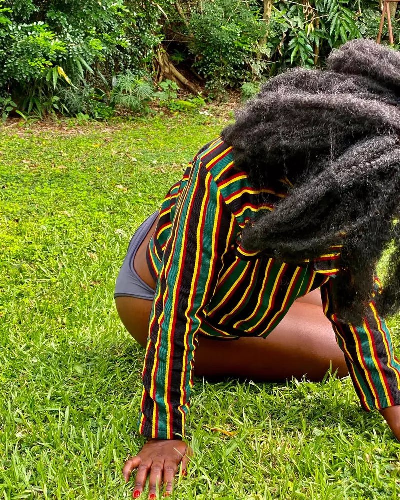 Fugu Crop Jacket - Bulsa#african_fabric_ghana#