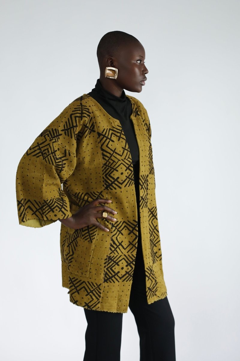 Midnight Halo Bogolan Cloak#african_fabric_ghana#