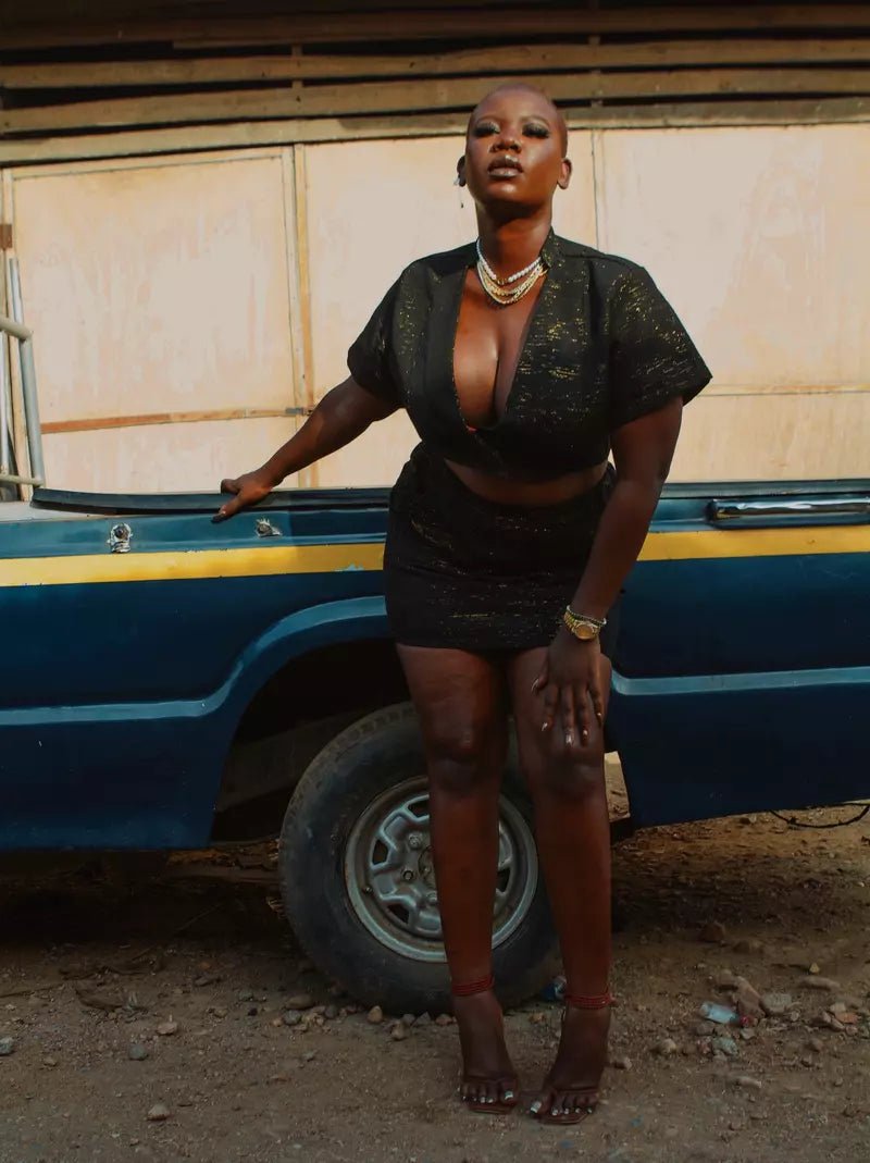 Nsoromma Fugu Mini Skirt#african_fabric_ghana#