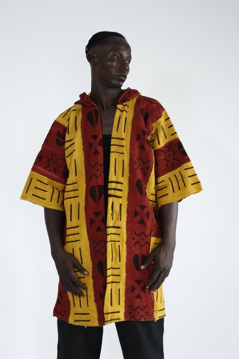 Oh Sunshine Hooded Bogolan Cloak#african_fabric_ghana#