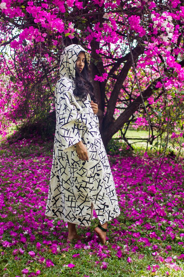 Orbit Hooded Bogolan Cloak#african_fabric_ghana#