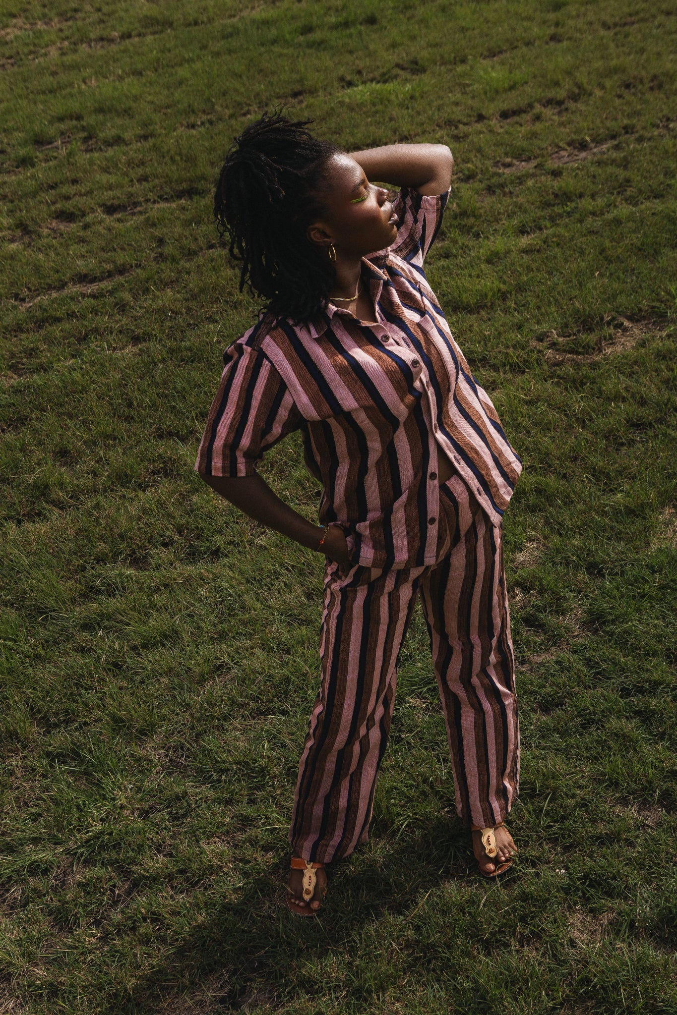Peach Fuzz Fugu Shirt#african_fabric_ghana#