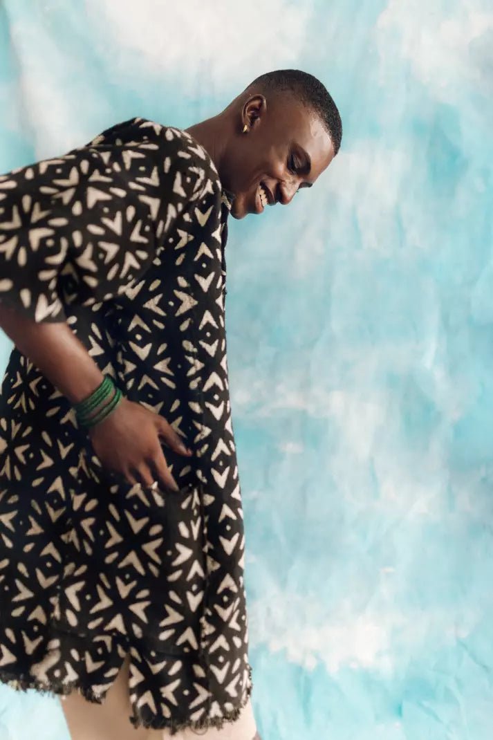Signs Bogolan Cloak#african_fabric_ghana#