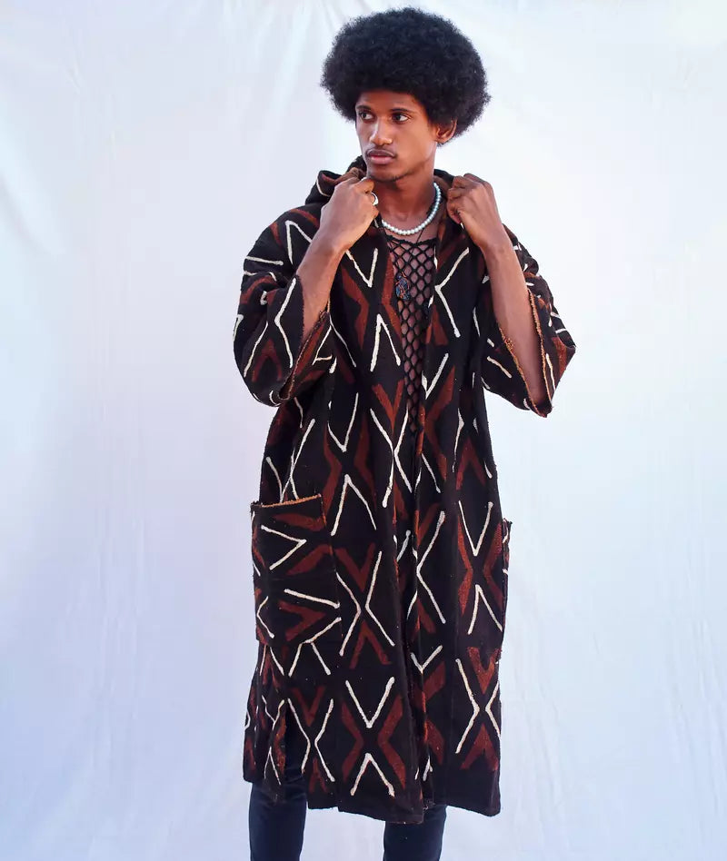 Asantehene Hooded Bogolan Cloak (Pre-Order)