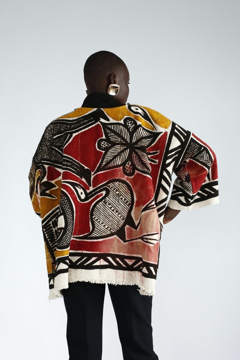 Yemoja's Tide Korhogo Cloak#african_fabric_ghana#