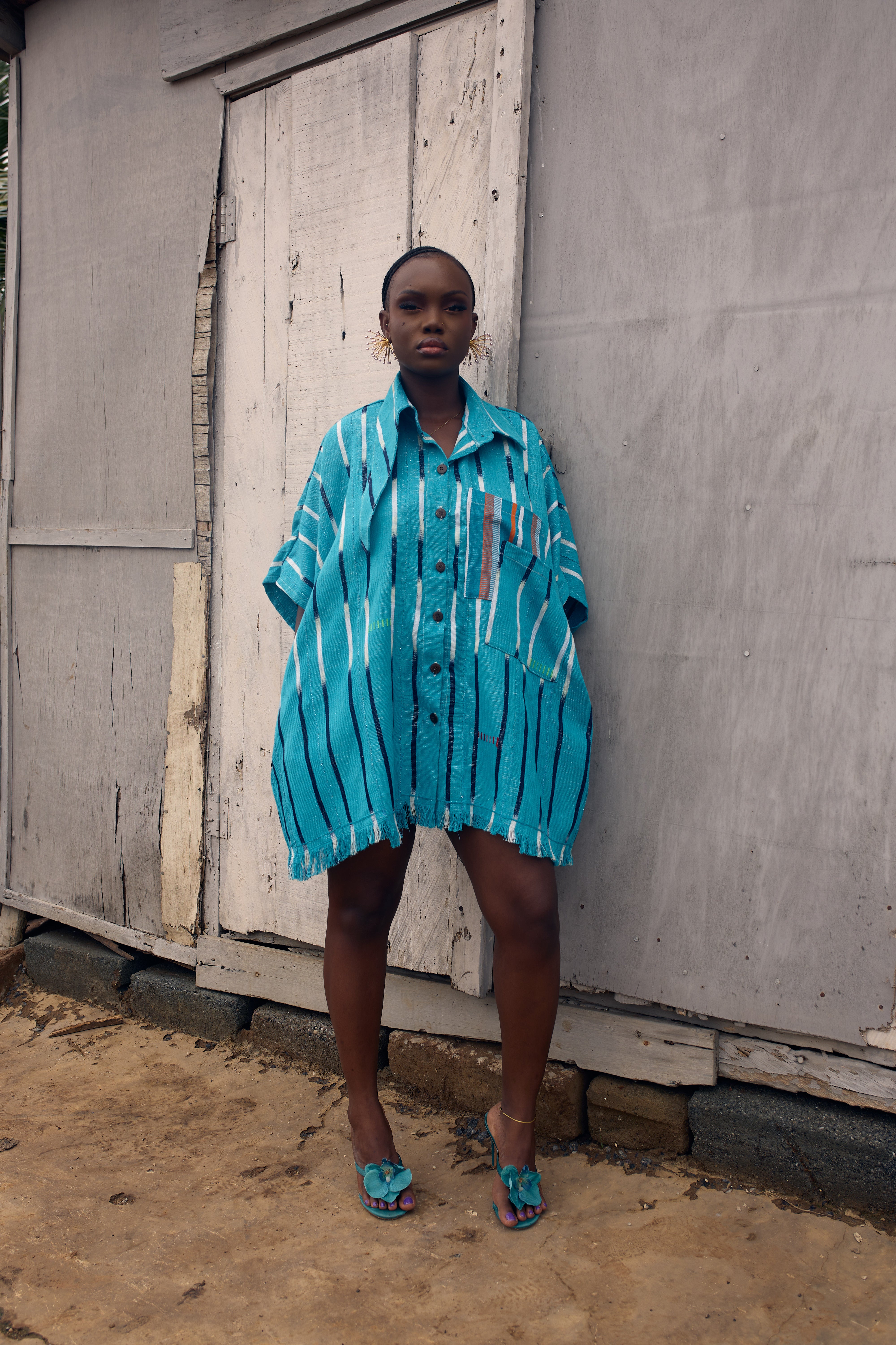 Snowfall Baule Shirt Dress - Short