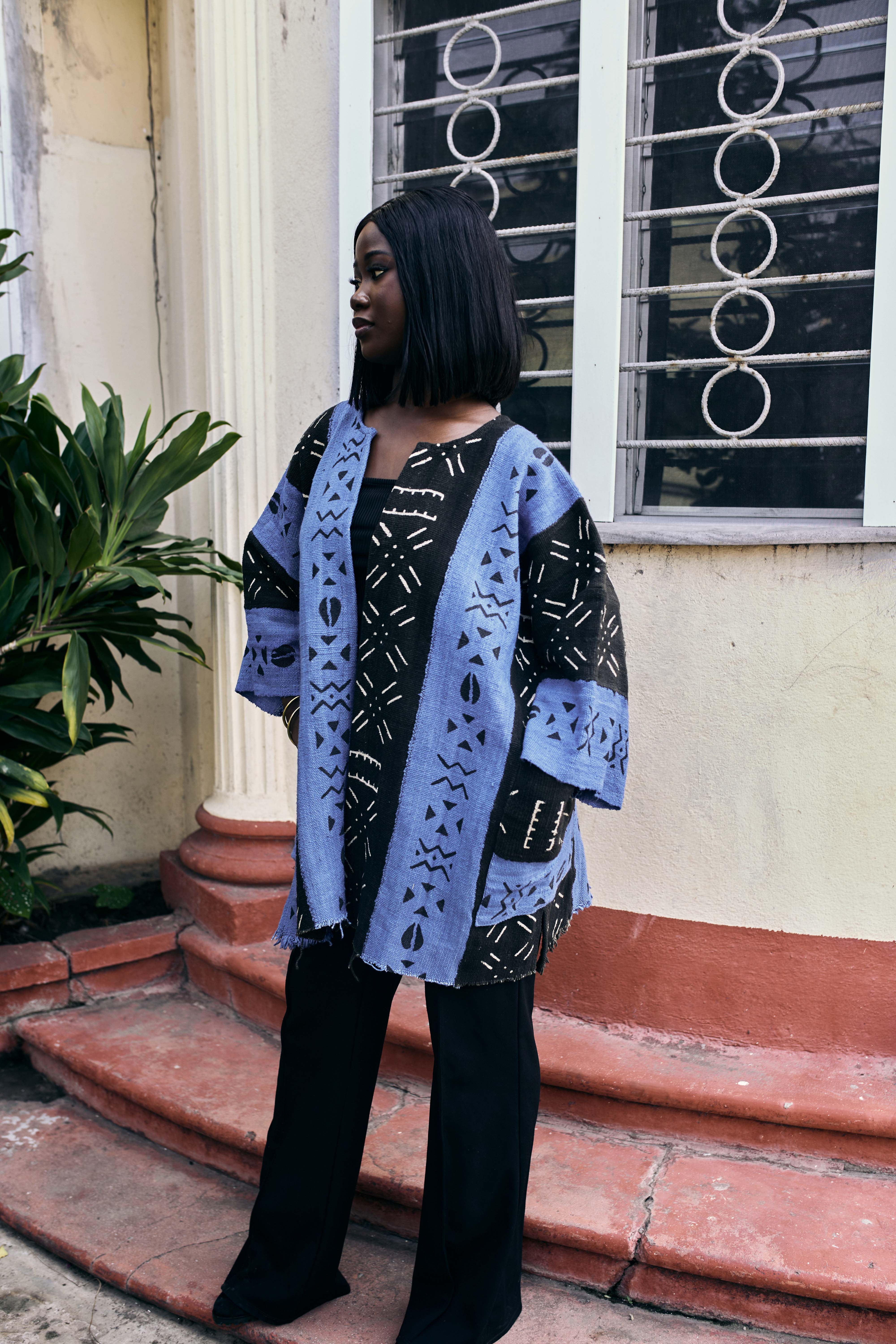 Just Close Your Eyes Bogolan Cloak