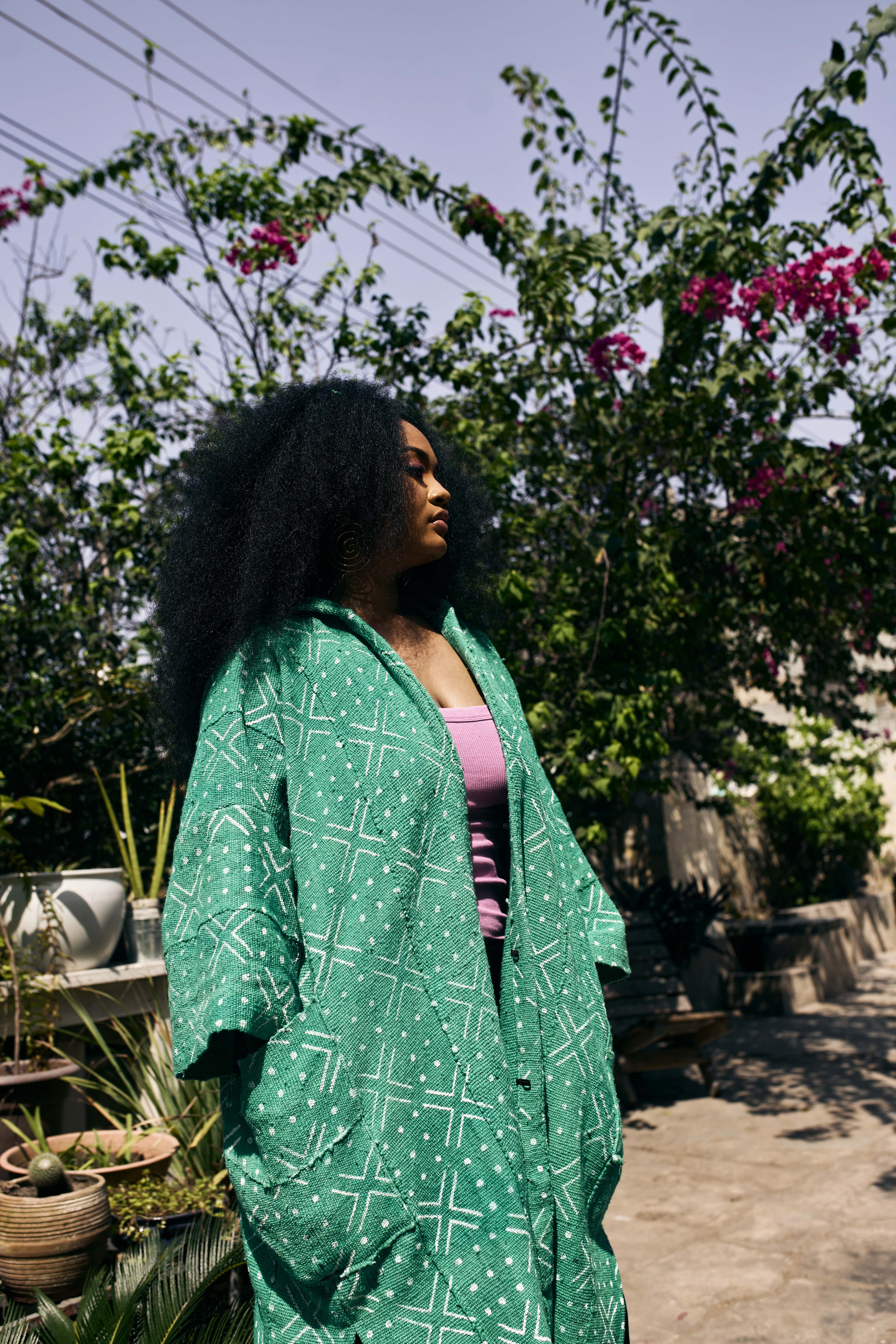 Evergreen Bogolan Cloak