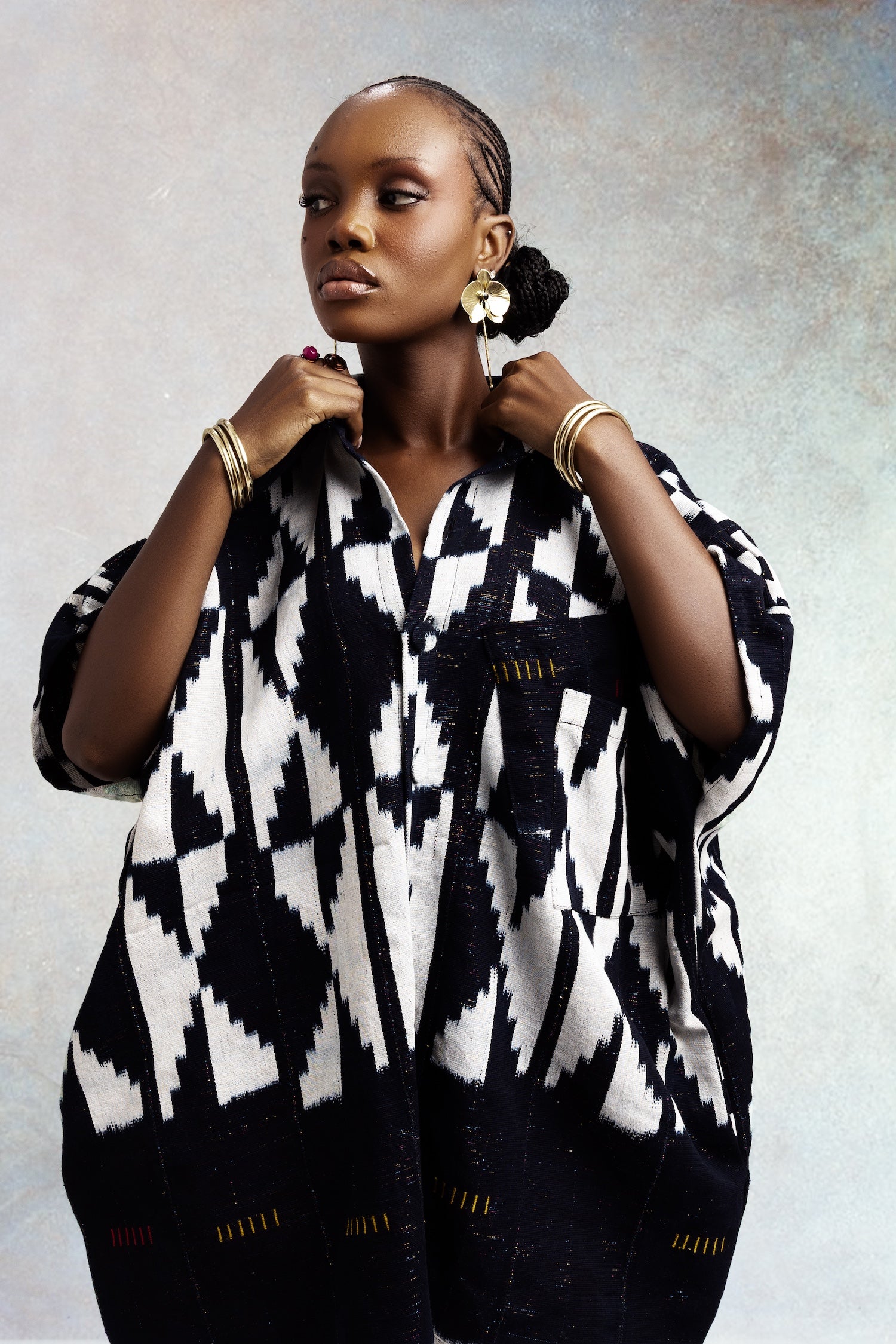 Intergalactic Asymmetric Collar Dress - Short