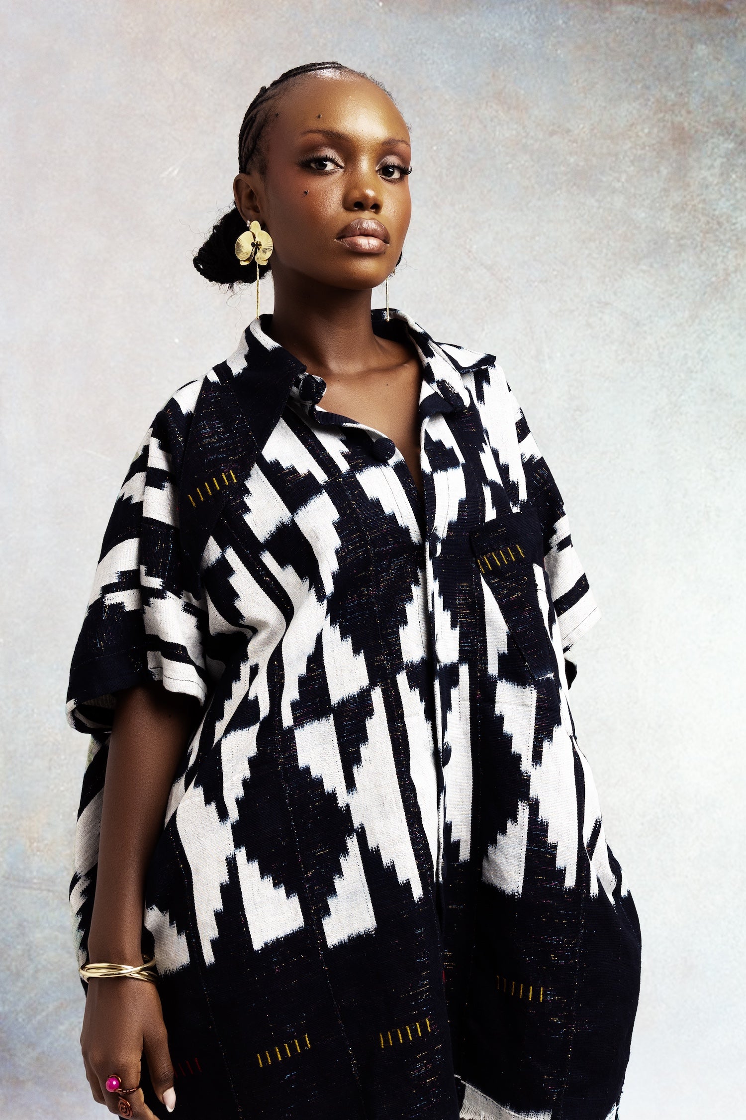 Intergalactic Asymmetric Collar Dress - Short