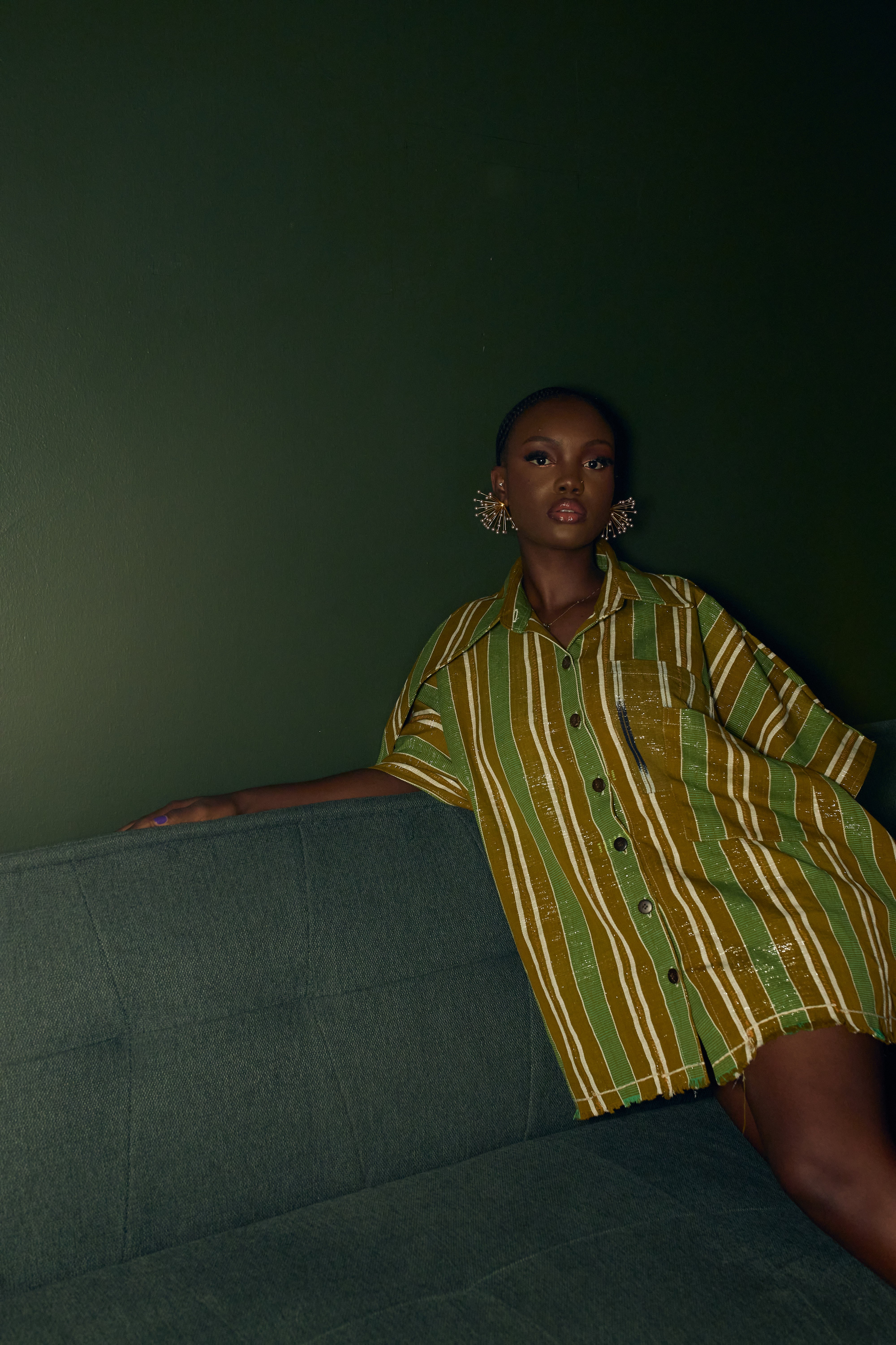 Dubai Chocolate Baule Shirt Dress - Short