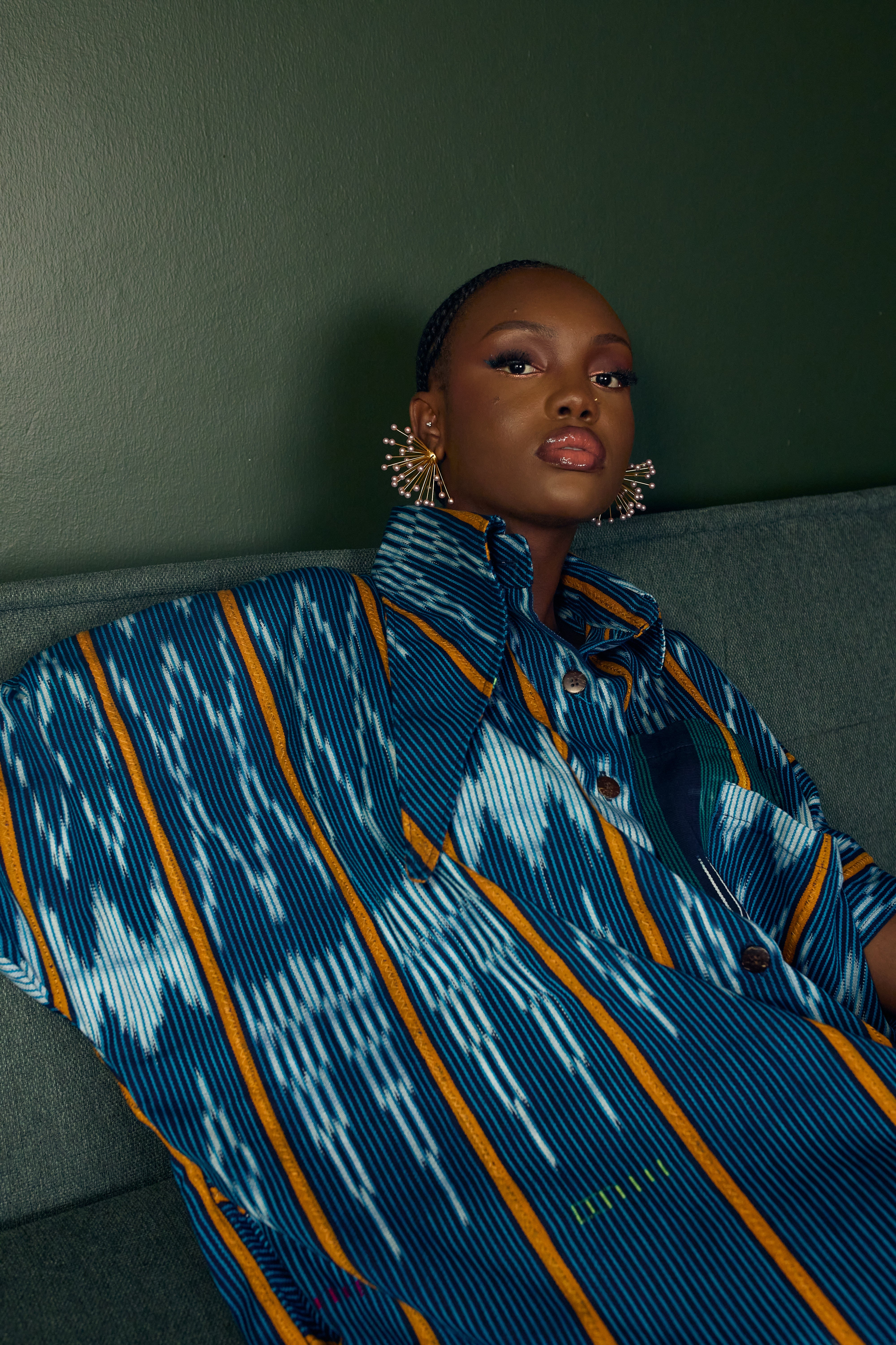 Turquoise Cascades Baule Shirt Dress - Short