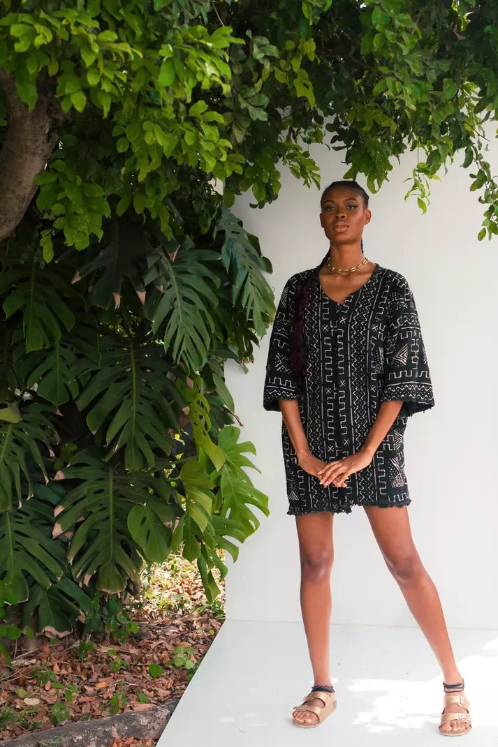 713 Bogolan Cloak (Pre - Order)#african_fabric_ghana#