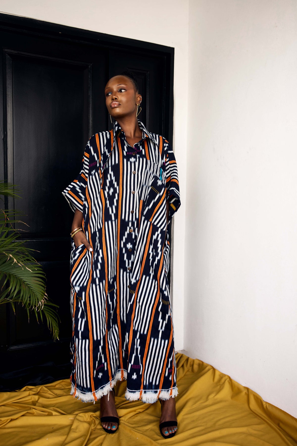 Yayra Baule Shirt Dress - Long