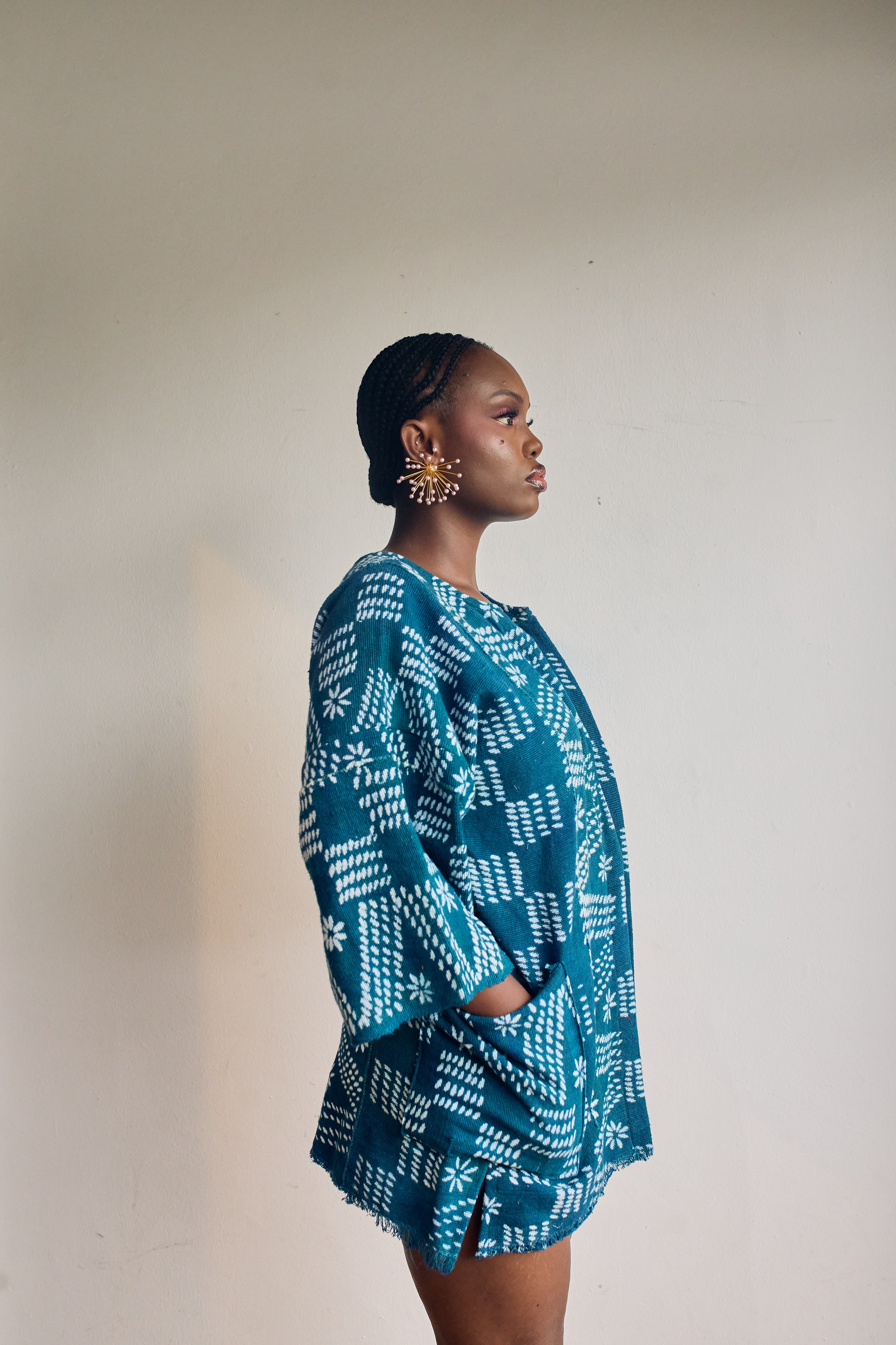 Blue Lagoon Bogolan Cloak