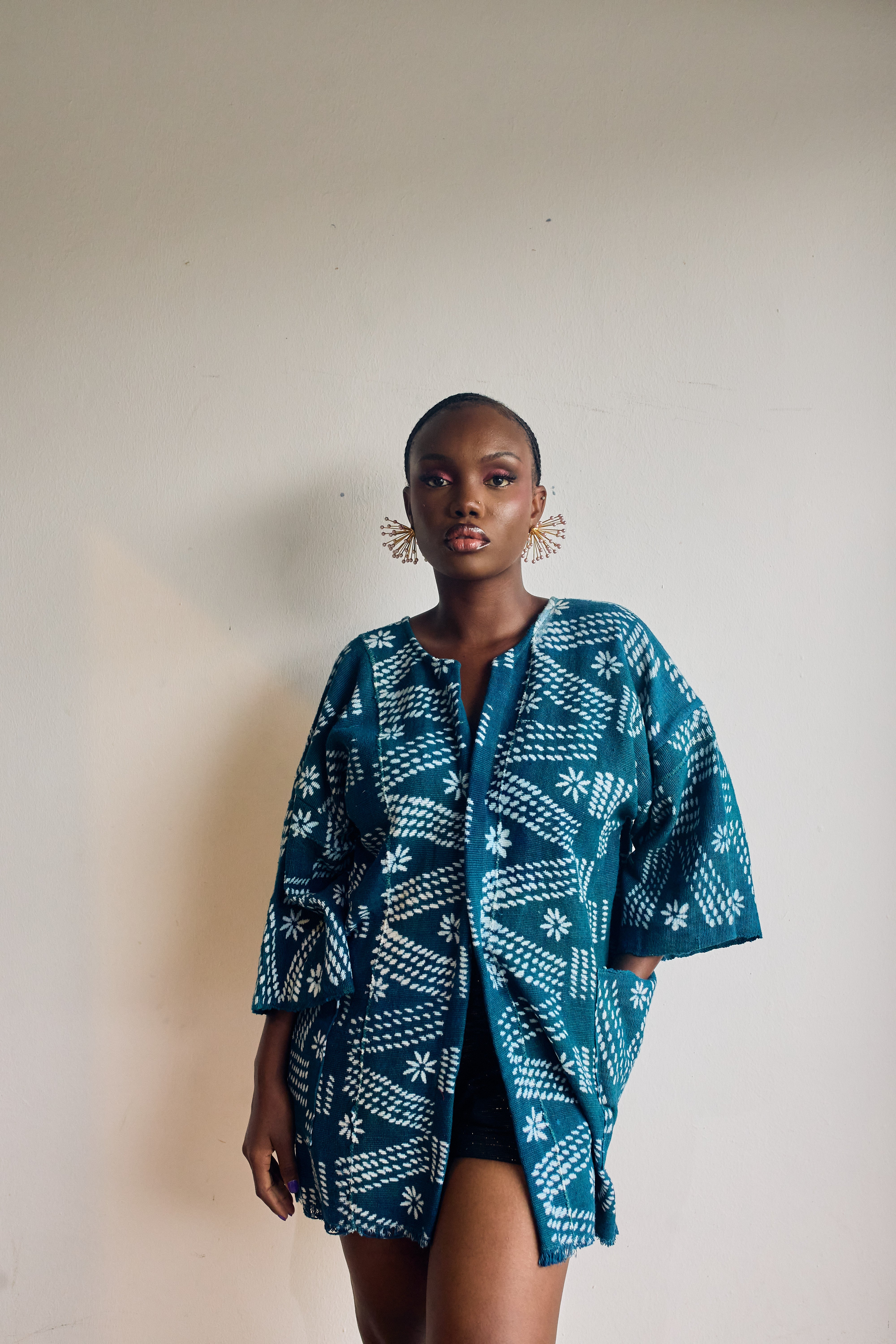 Blue Lagoon Bogolan Cloak