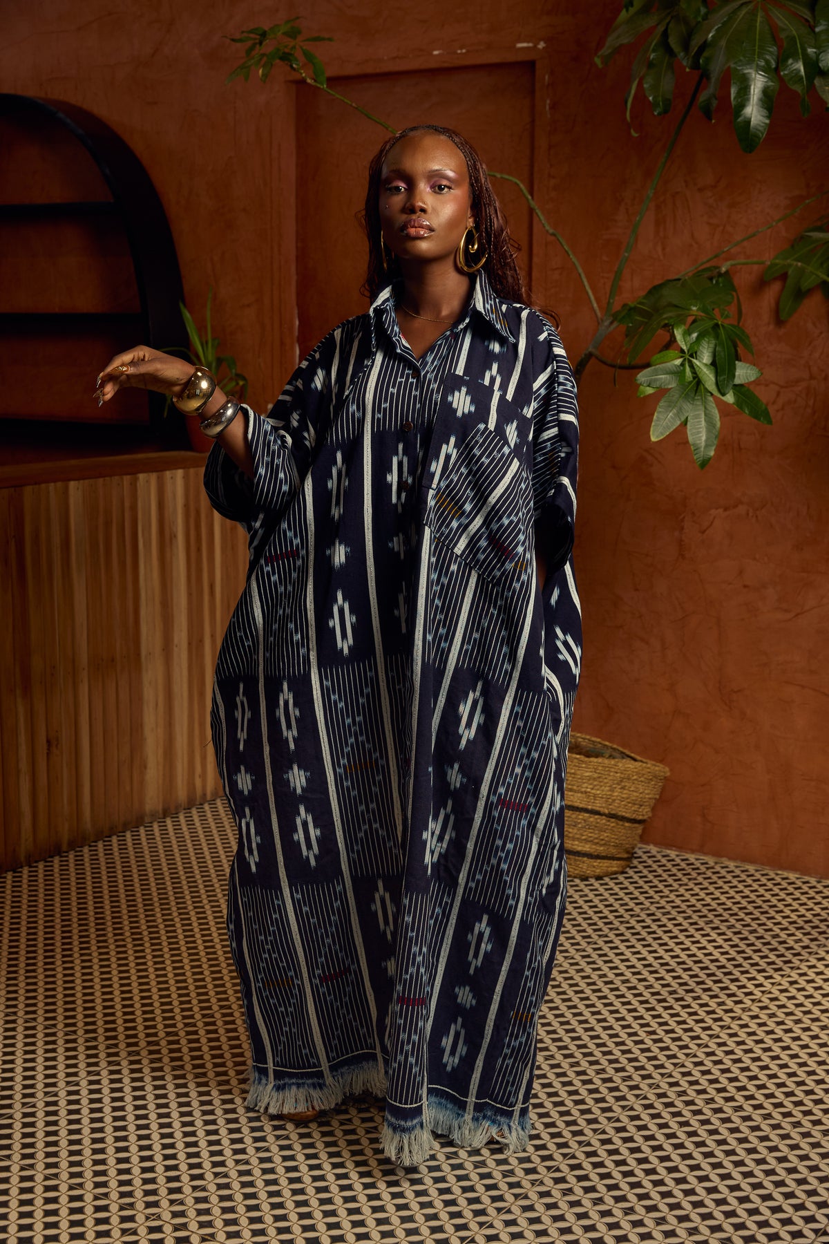 Asrokye Baule Shirt Dress - Long