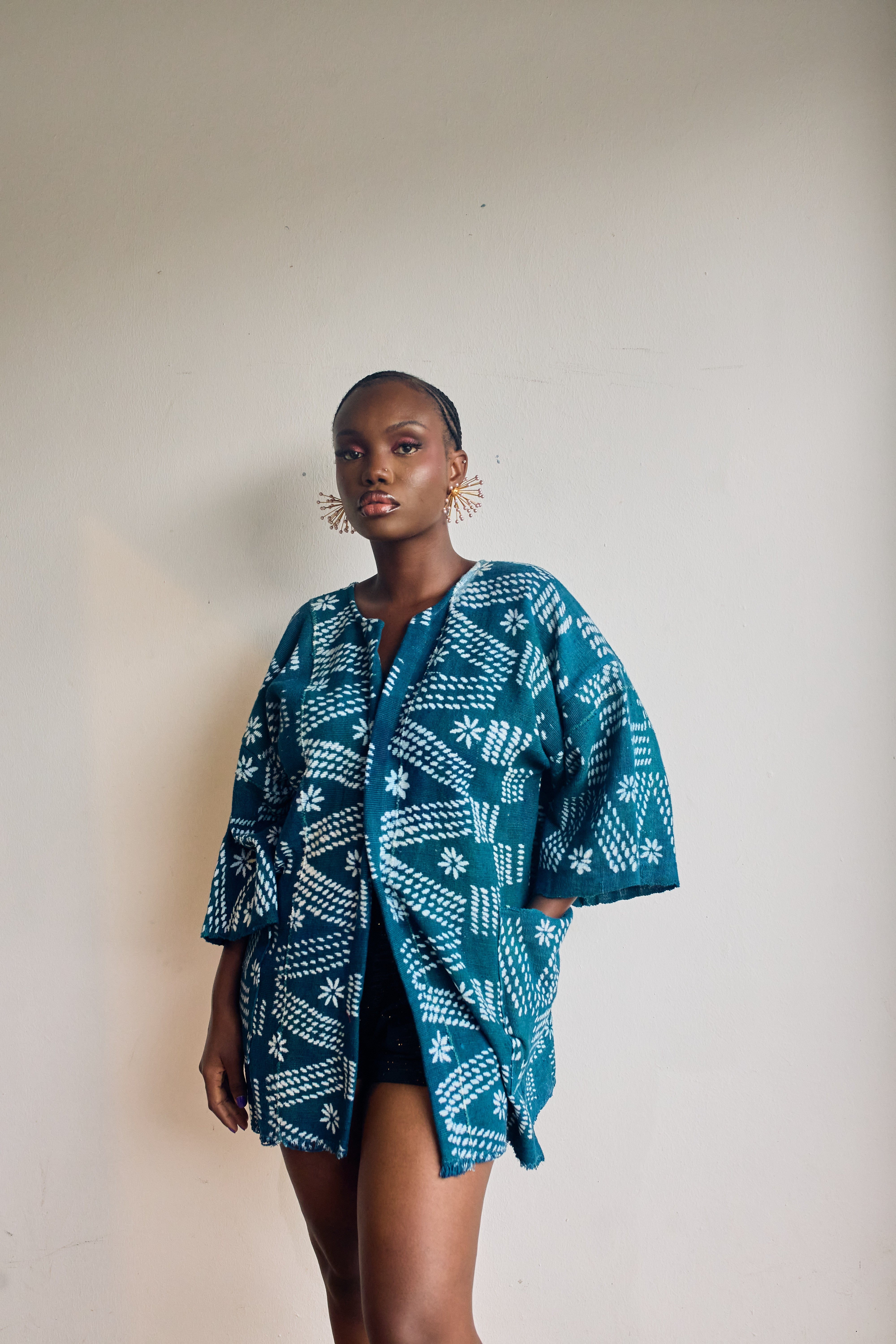 Blue Lagoon Bogolan Cloak