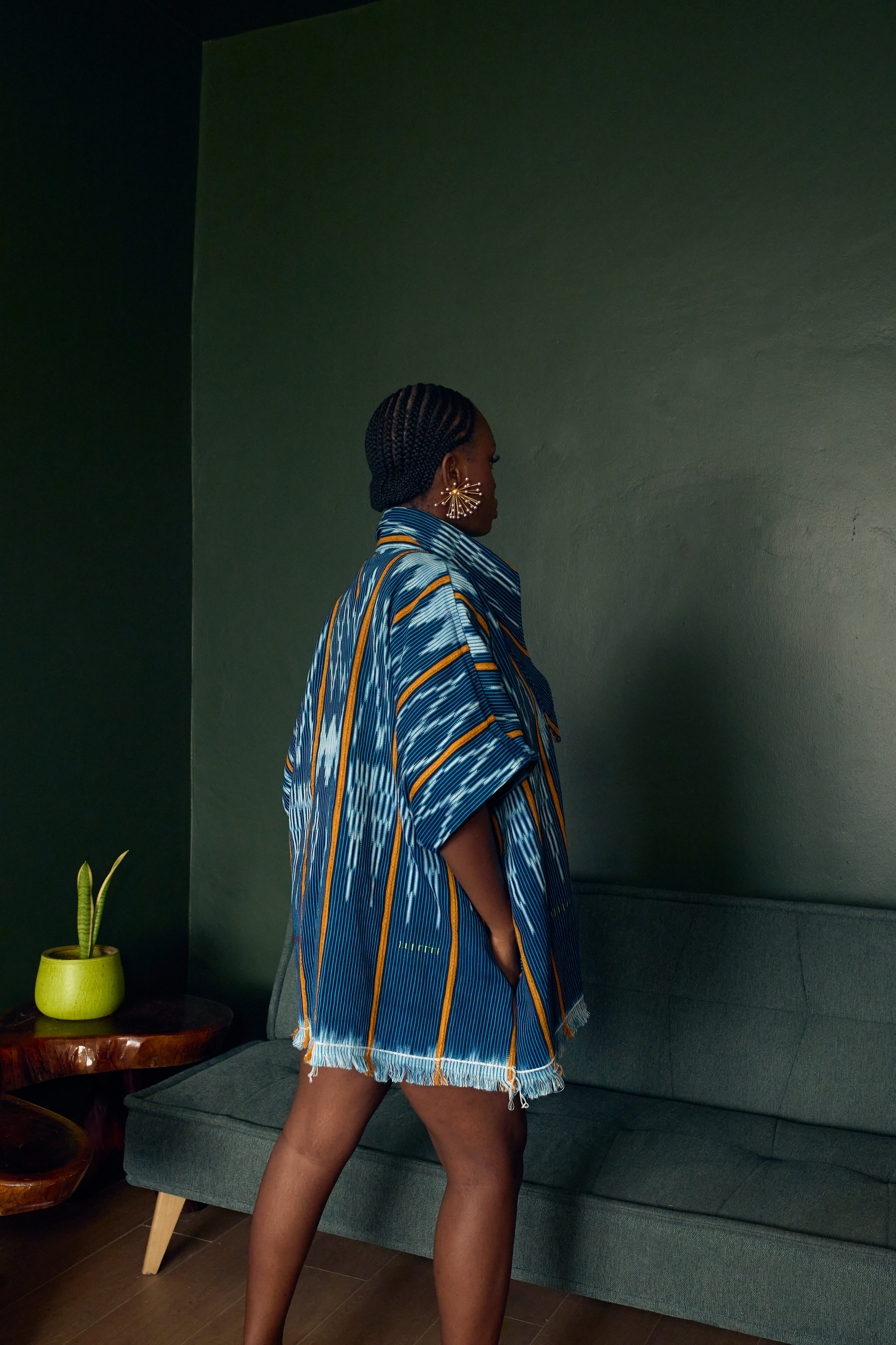 Turquoise Cascades Baule Shirt Dress - Short