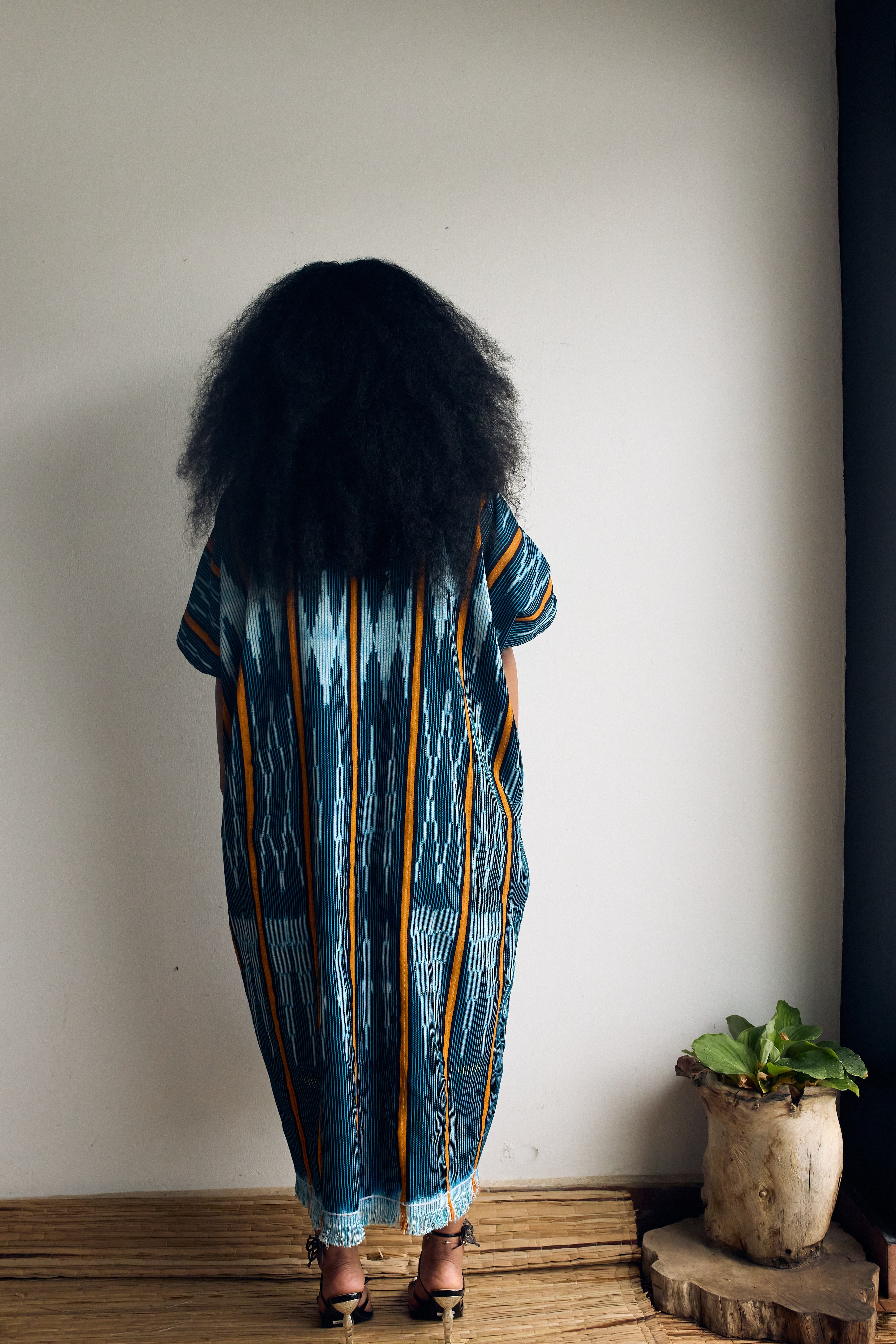 Turquoise Cascades Baule Shirt Dress - Long (Pre-Order)