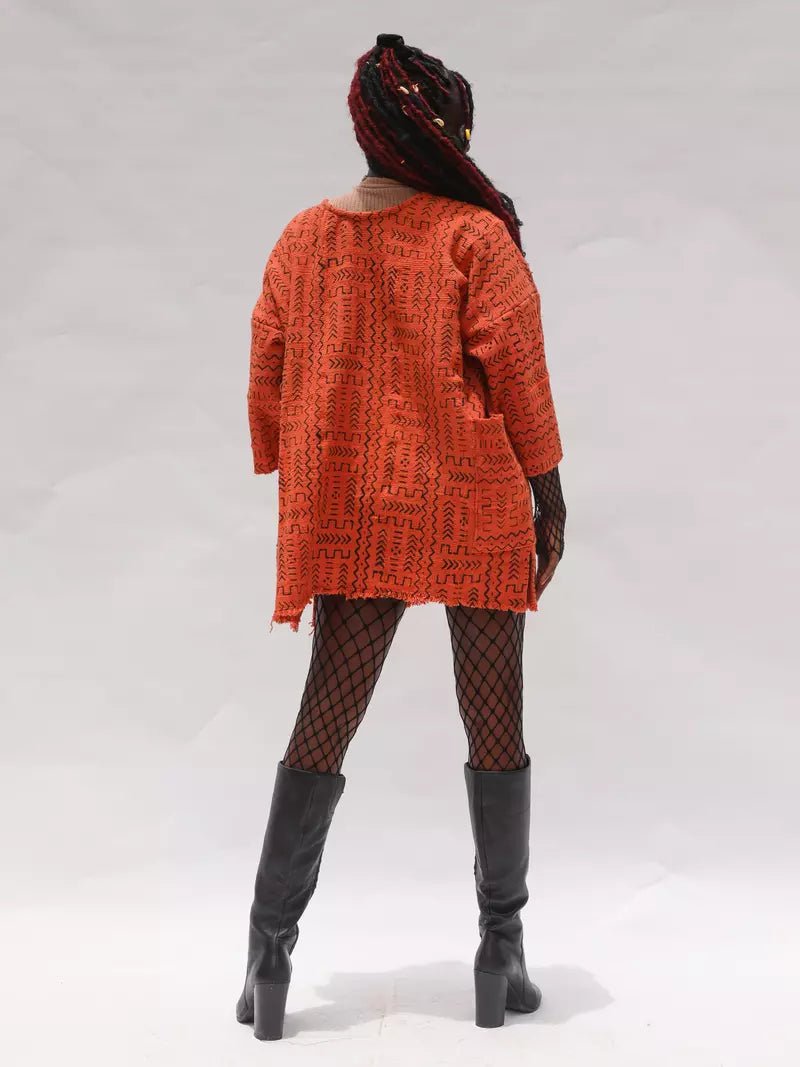 A Bit Chillay Bogolan Cloak (Pre - Order)#african_fabric_ghana#