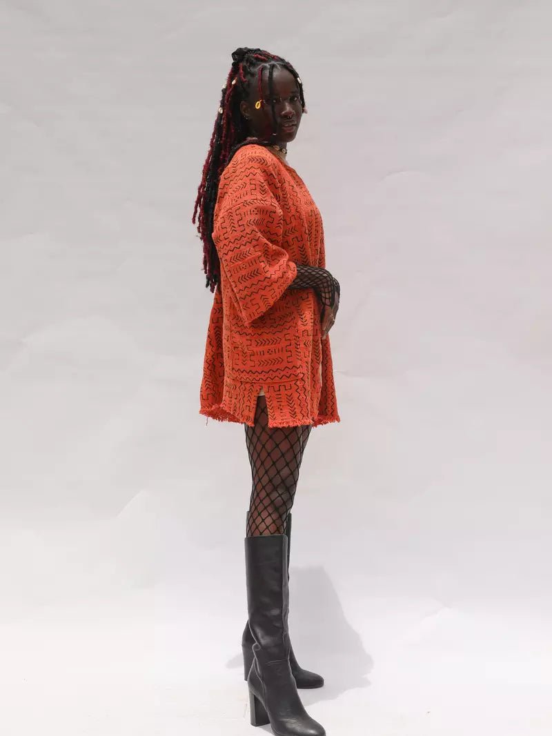 A Bit Chillay Bogolan Cloak (Pre - Order)#african_fabric_ghana#