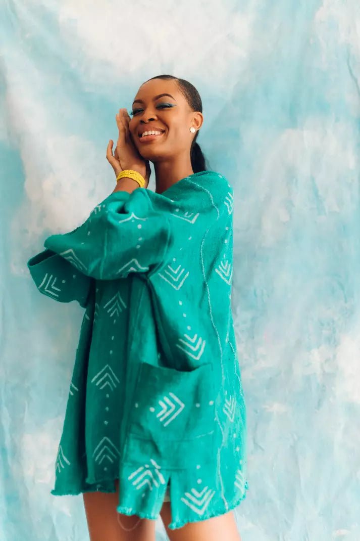 Abstract Bogolan Cloak( Pre - Order)#african_fabric_ghana#