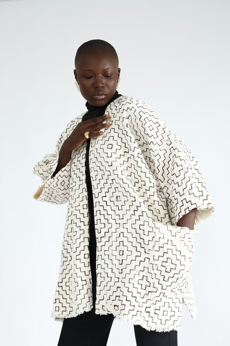 Akanbe Bogolan Cloak#african_fabric_ghana#