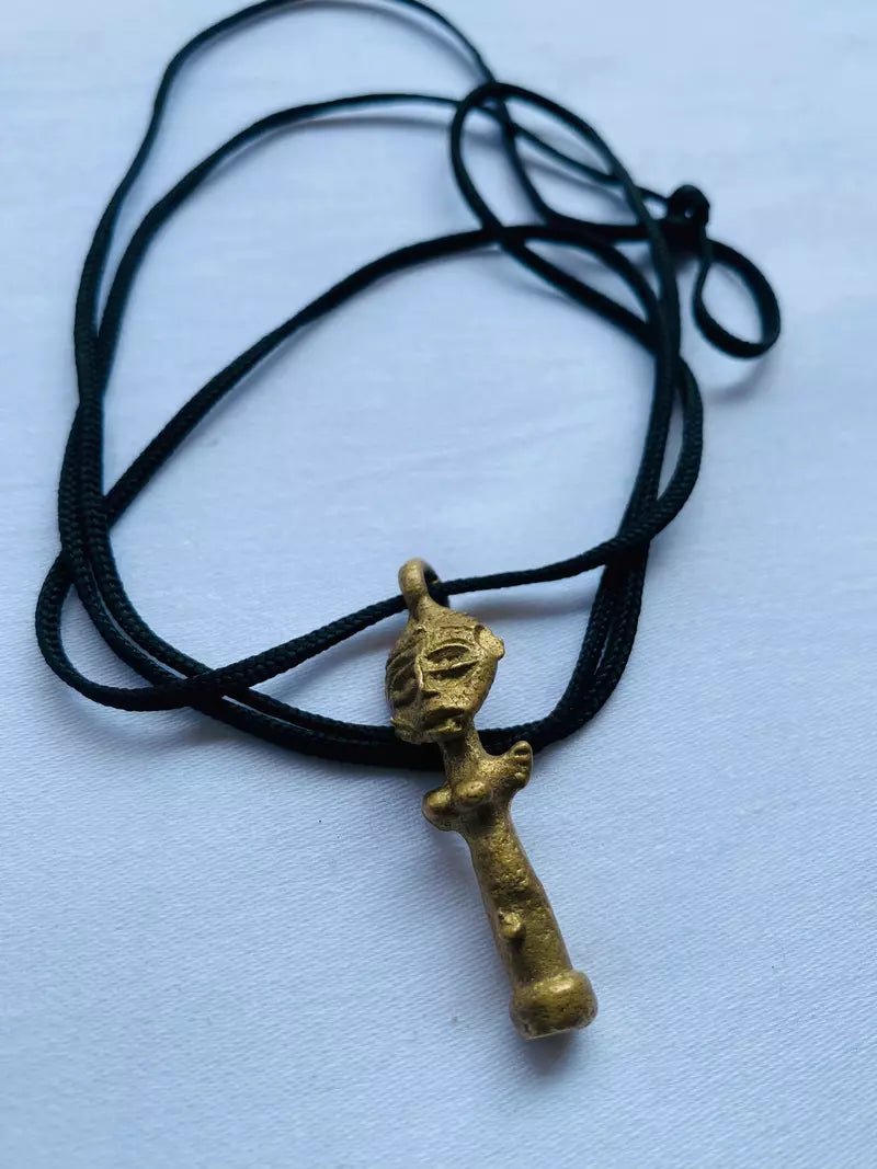 Akuaba Brass Necklace (Pre - Order)#african_fabric_ghana#