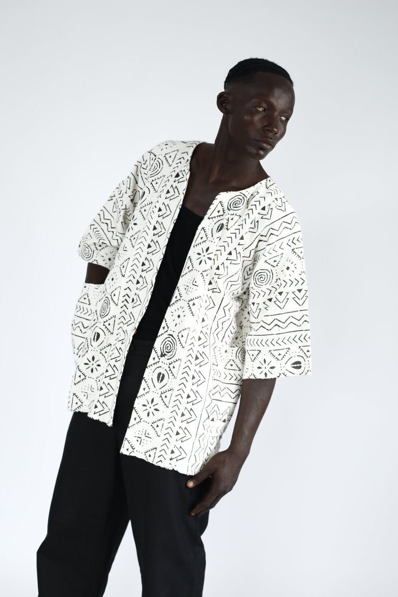 Ananse's Trail Bogolan Cloak#african_fabric_ghana#