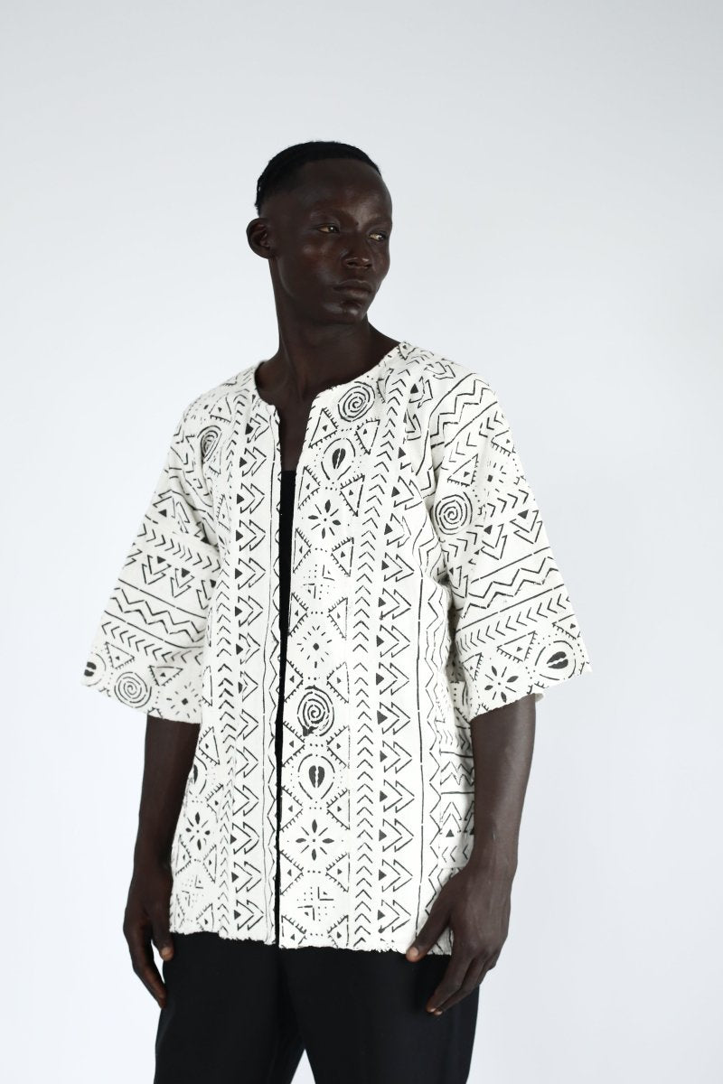 Ananse's Trail Bogolan Cloak#african_fabric_ghana#