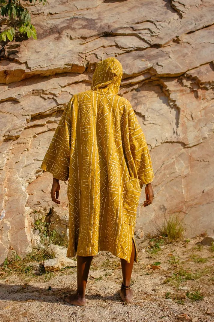Astrothunder Hooded Bogolan Cloak (Pre - Order)#african_fabric_ghana#