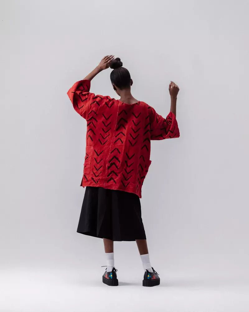 Berry Burst Bogolan Cloak#african_fabric_ghana#