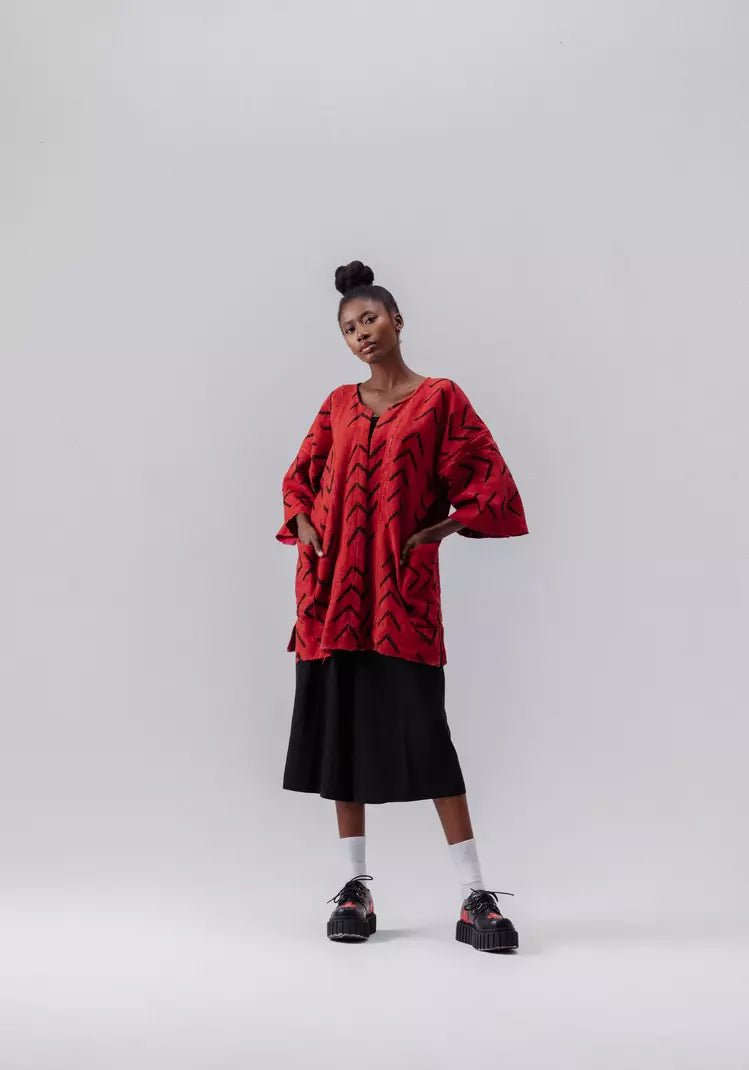 Berry Burst Bogolan Cloak#african_fabric_ghana#