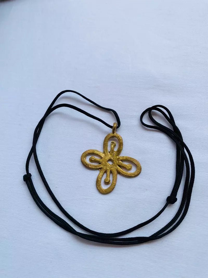 Bese Saka Brass Necklace#african_fabric_ghana#