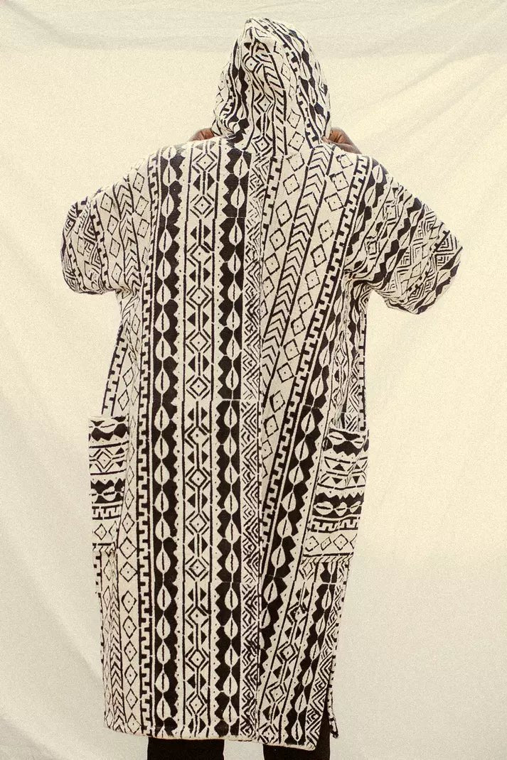Bird Hill Hooded Bogolan Cloak#african_fabric_ghana#