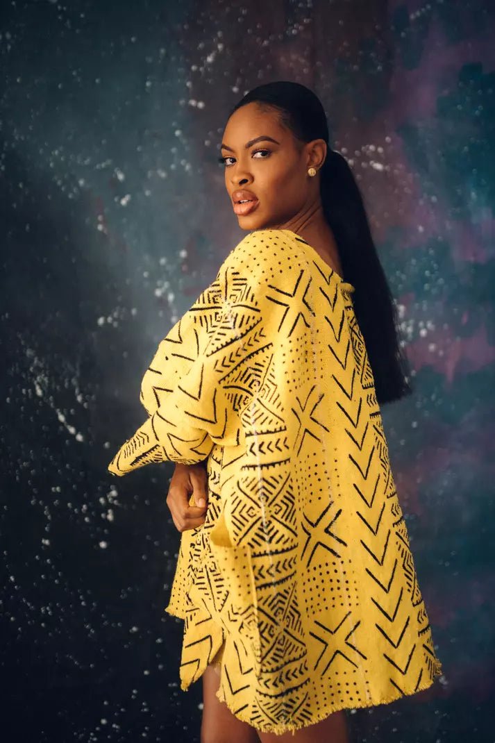 Birds In Bloom Bogolan Cloak( Pre - Order)#african_fabric_ghana#