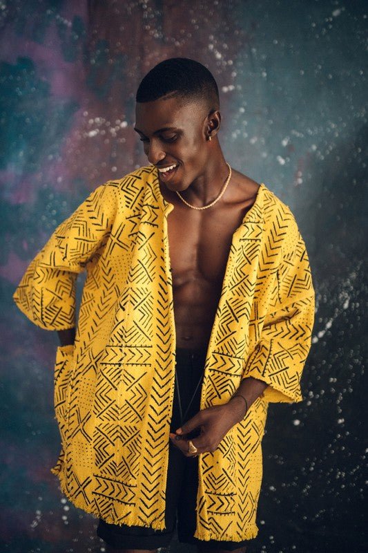 Birds In Bloom Bogolan Cloak( Pre - Order)#african_fabric_ghana#